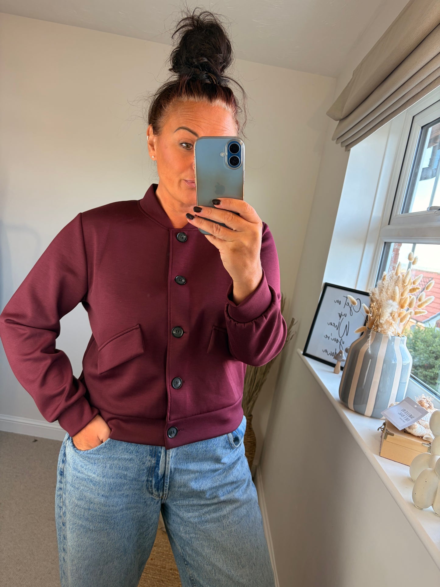 Jersey Jacket - Wine
