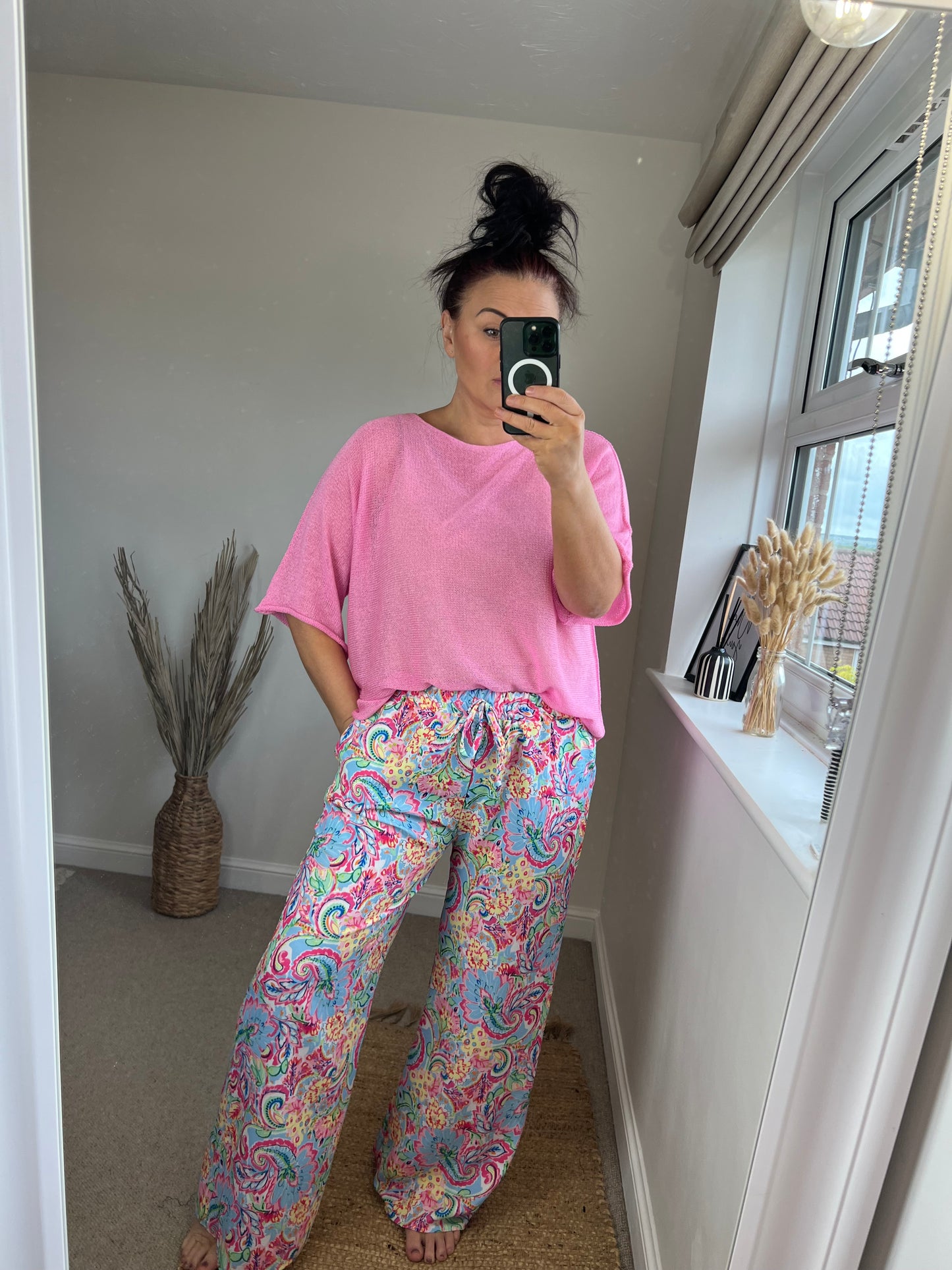 Wide Leg Trousers - Floral