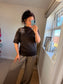 Funnel Neck Firework Jumper - Chocolate