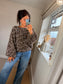 Slouch Oversize Leopard Jumper - Chocolate