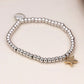 Peace Of Mind -  Silver Plated Bracelet with Small Gold Star