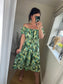 STEVIE Midi Button Dress - Green