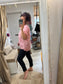 Raw Edge Top - Pink