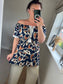 Shirred Waist Top - Navy