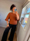 Flute Sleeve Jumper - Rust