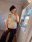 Funnel Neck Firework Jumper - Beige