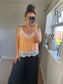 Crochet Cami Top - Orange