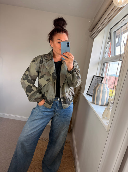 Camo Military Jacket - Dark Green