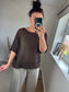 Fine Knit Top - Chocolate