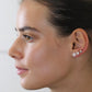 Peace of Mind - Set of 3 Silver Plated Quatrefoil Stud Earrings