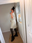 Button Jumper Dress - Beige