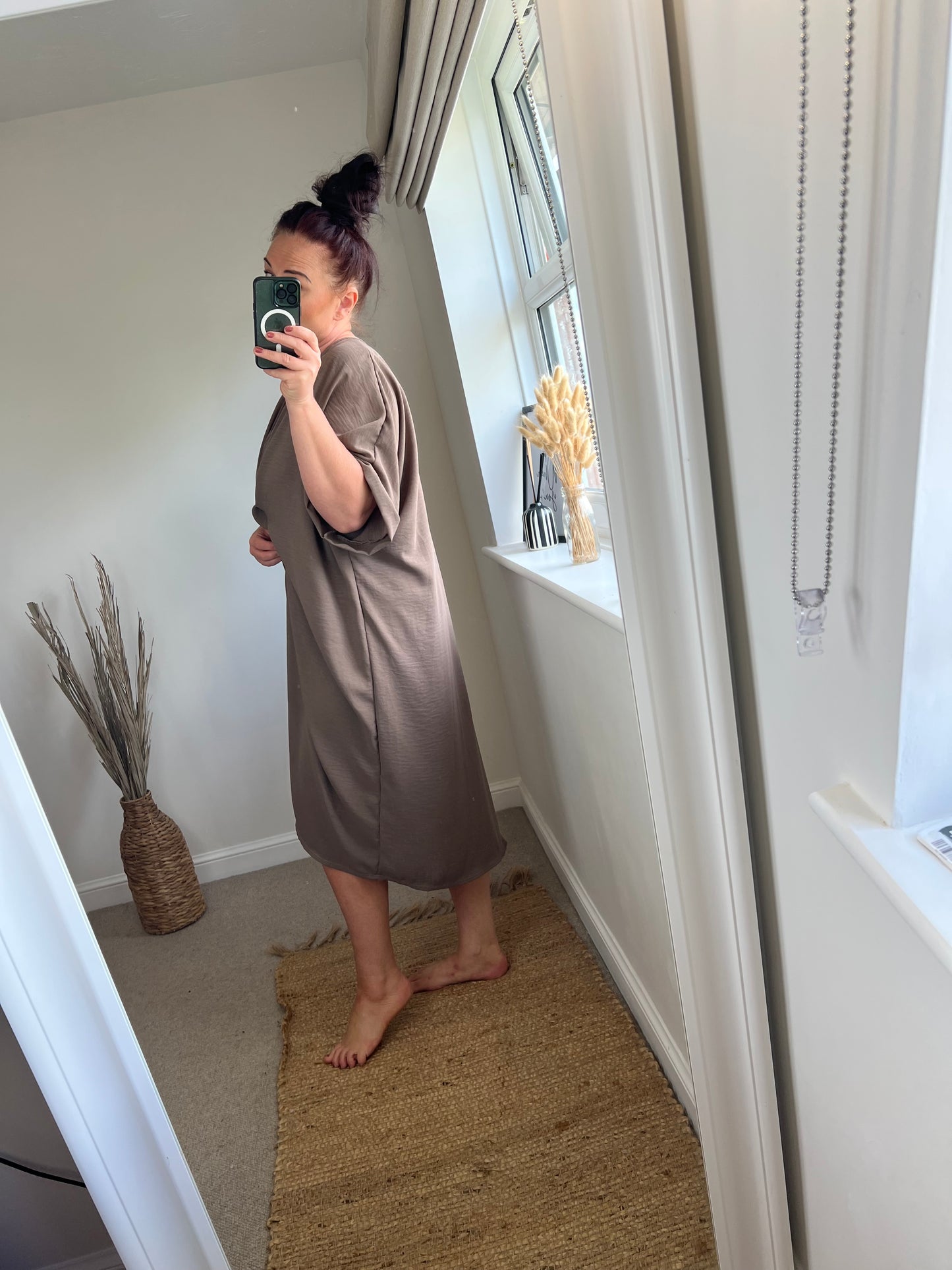 Twist Front Dress - Mocha