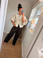 Jumbo Cord Barrel Leg Trousers - Chocolate (2 sizes)