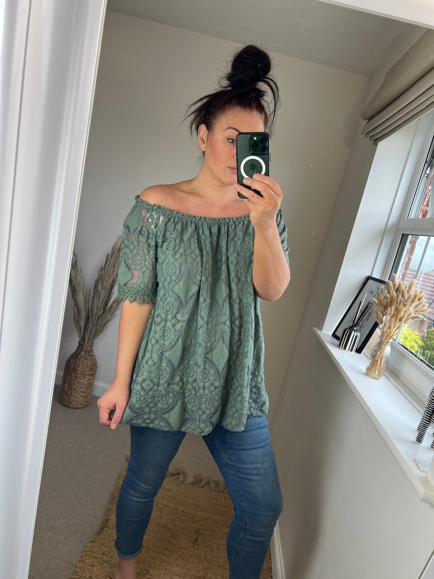 Lace Top - Khaki