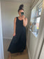 Ribbed Midi Dress - Black