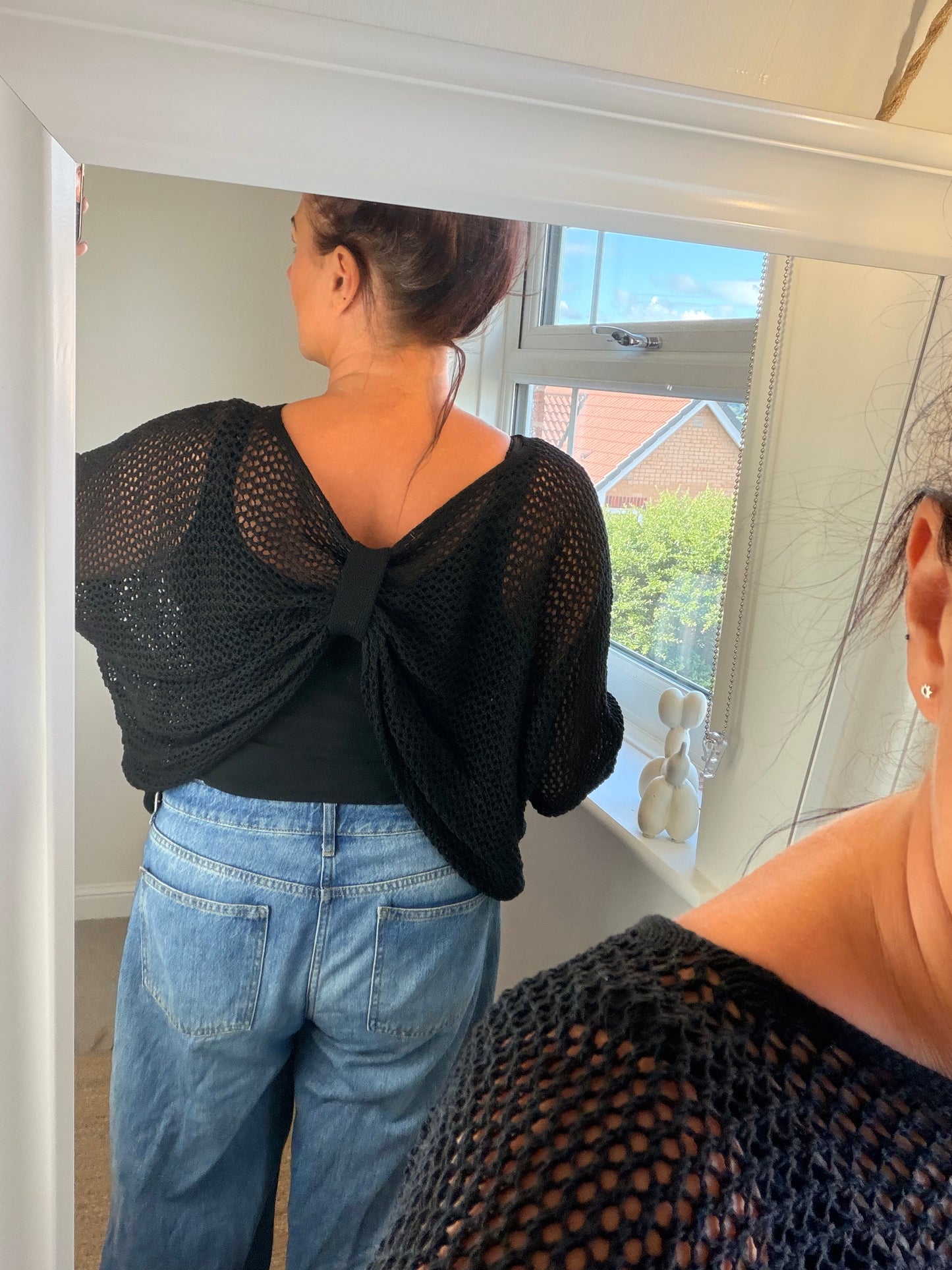 3-way Crochet Top - Black