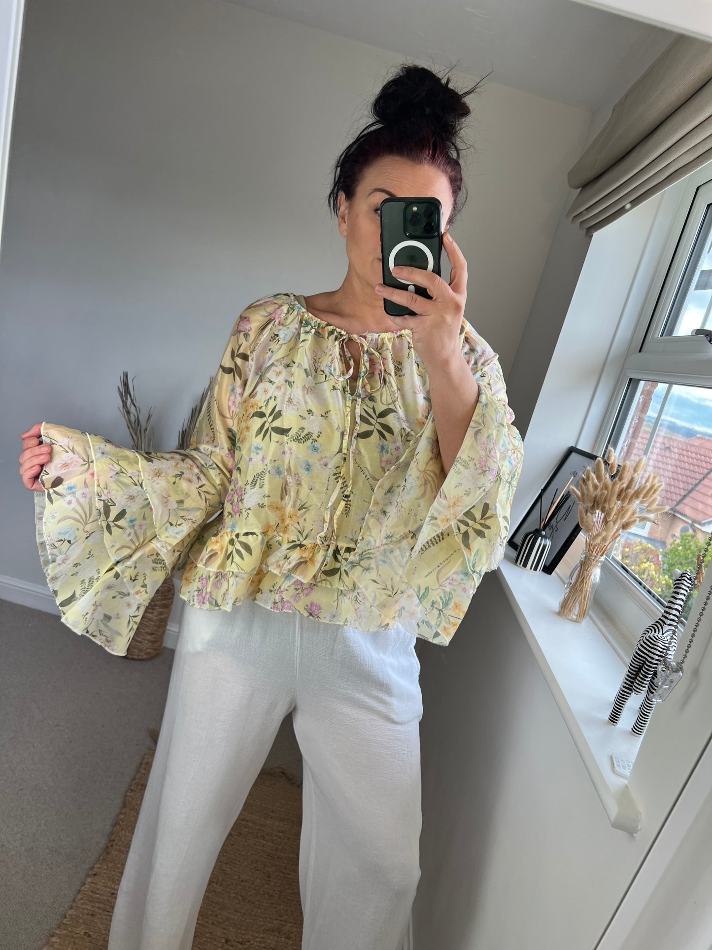 Floral Rara Top - Lemon