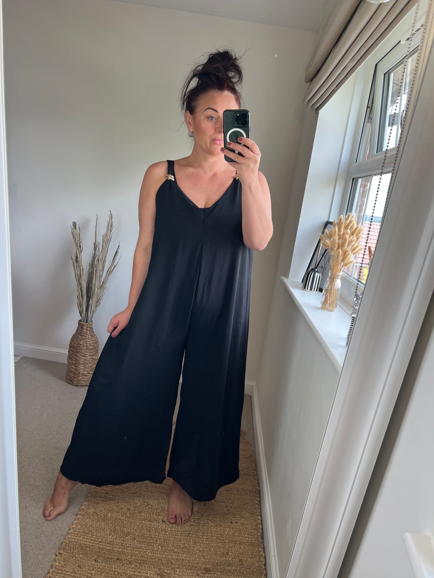 Wide Leg Jumpsuit - Black