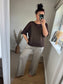 Fine Knit Top - Chocolate