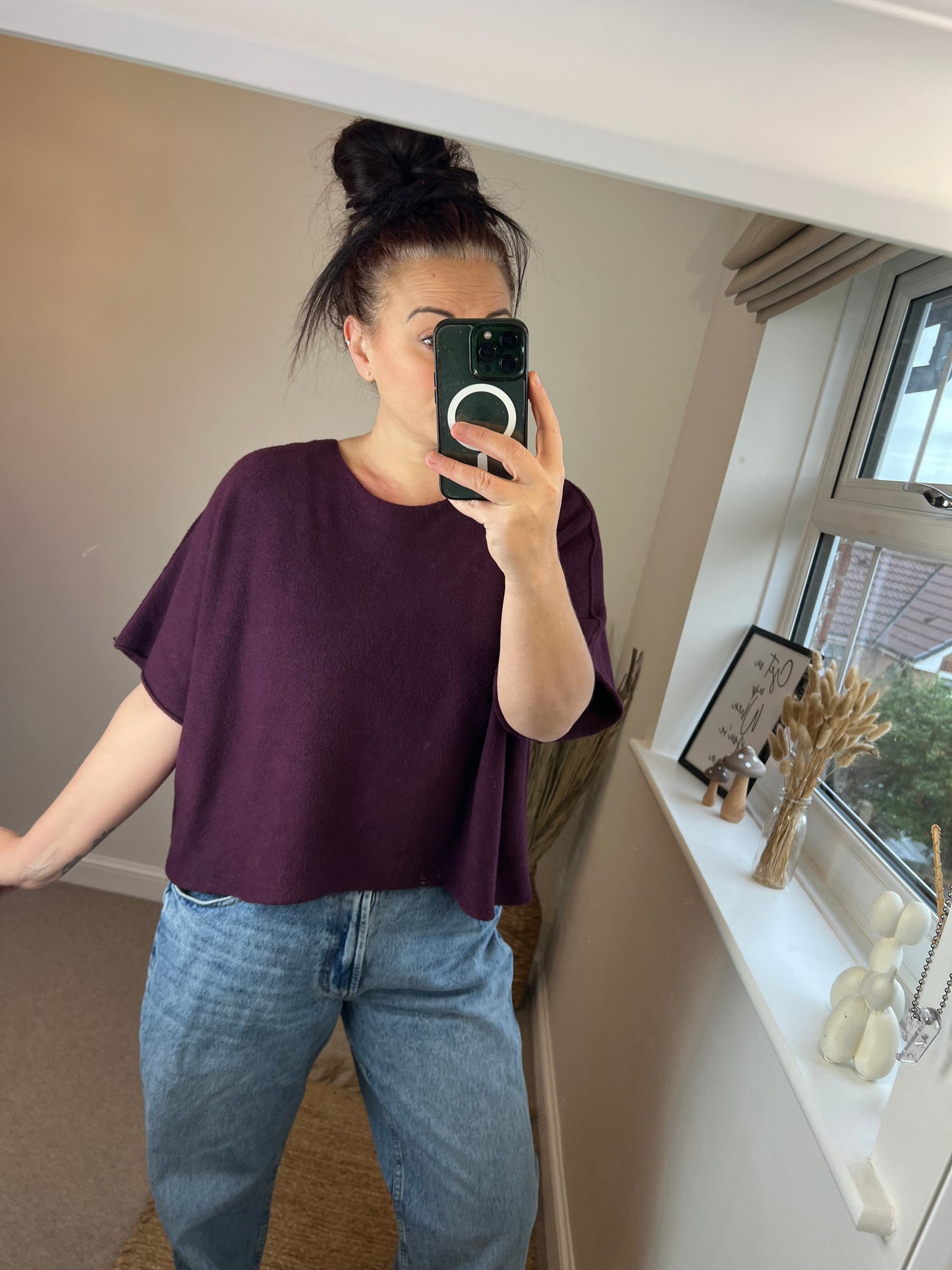 Boxy Jumper - Plum