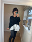 2 in 1 Jumper with Shirt - Black