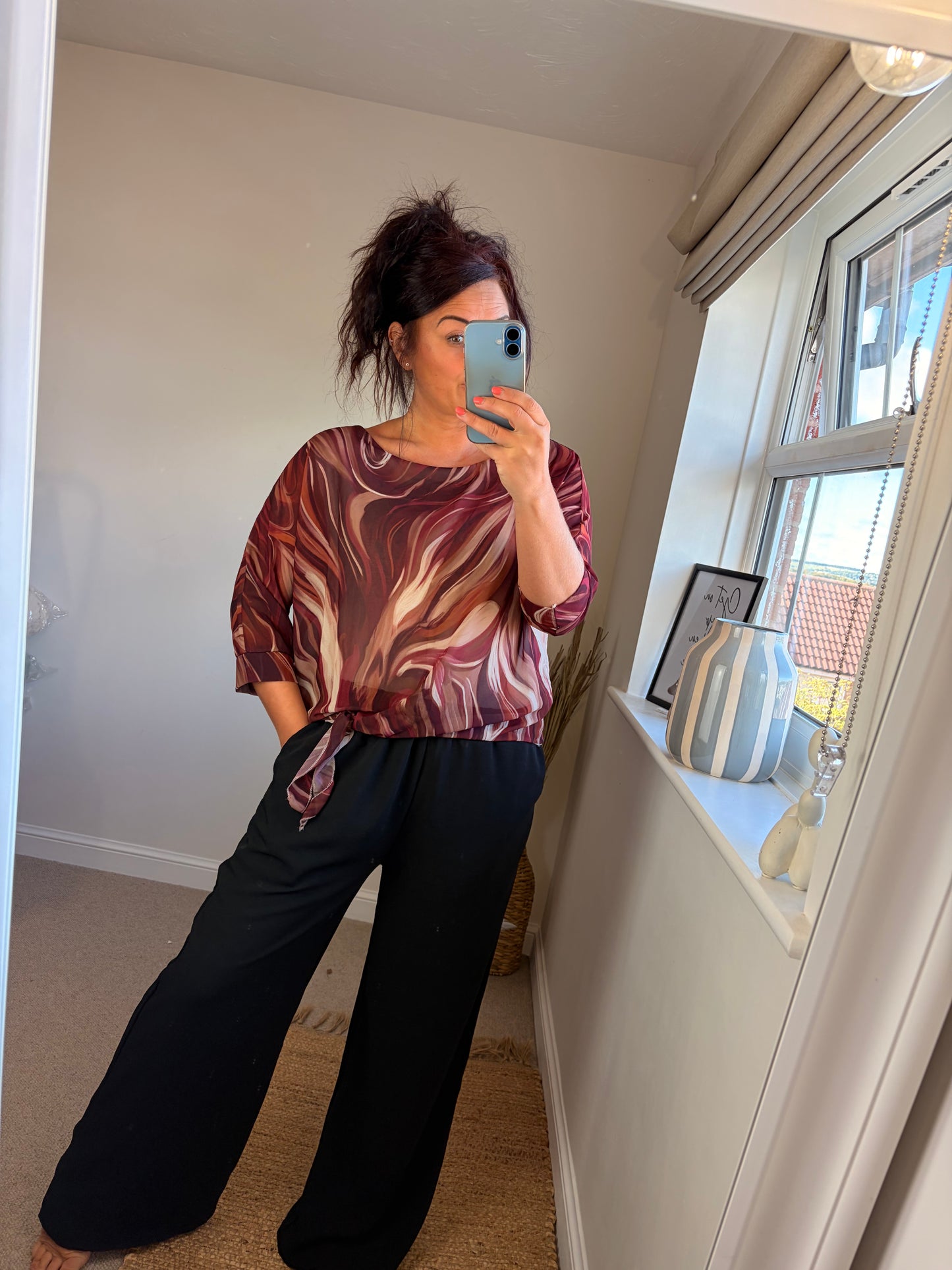 Marble Tie Top - Wine