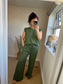 Frill Sleeve Top - Khaki