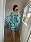 Shell Flare Dress - Turquoise
