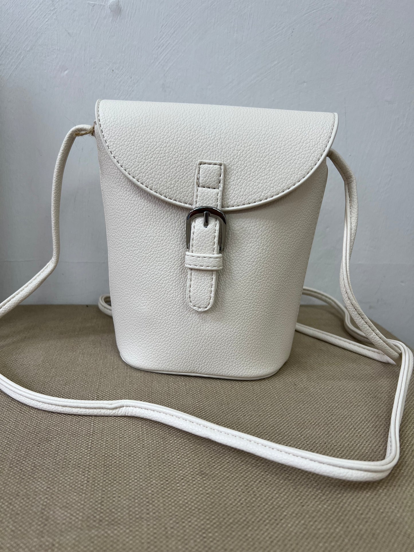 Bucket Crossbody Bag - Cream