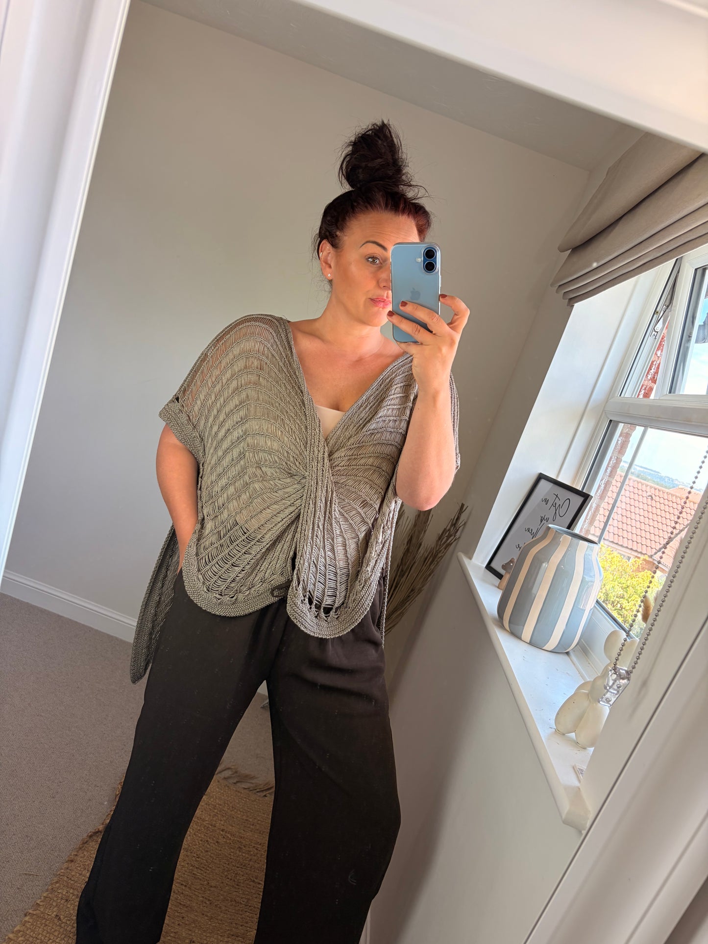 Twist Crochet Top - Mocha