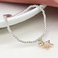 Peace Of Mind -  Silver Plated Bracelet with Double Star