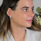 Peace of Mind - Silver Plated Scallop Embossed Hoop Earrings