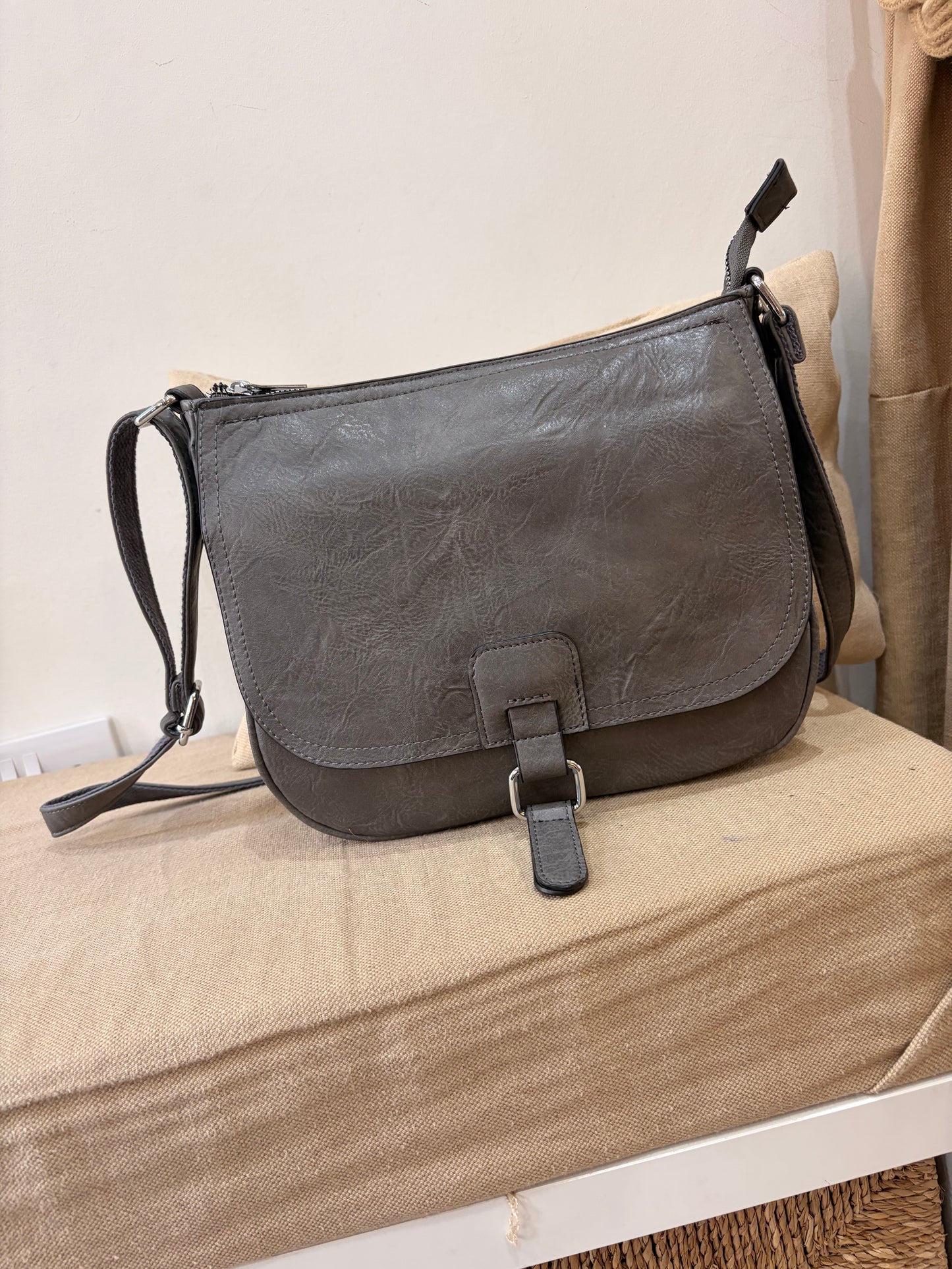 Satchel Crossbody Bag - Dark Grey