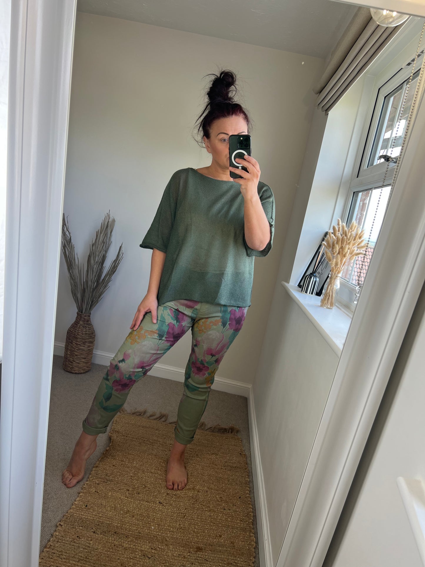 Fine Knit Top - Khaki