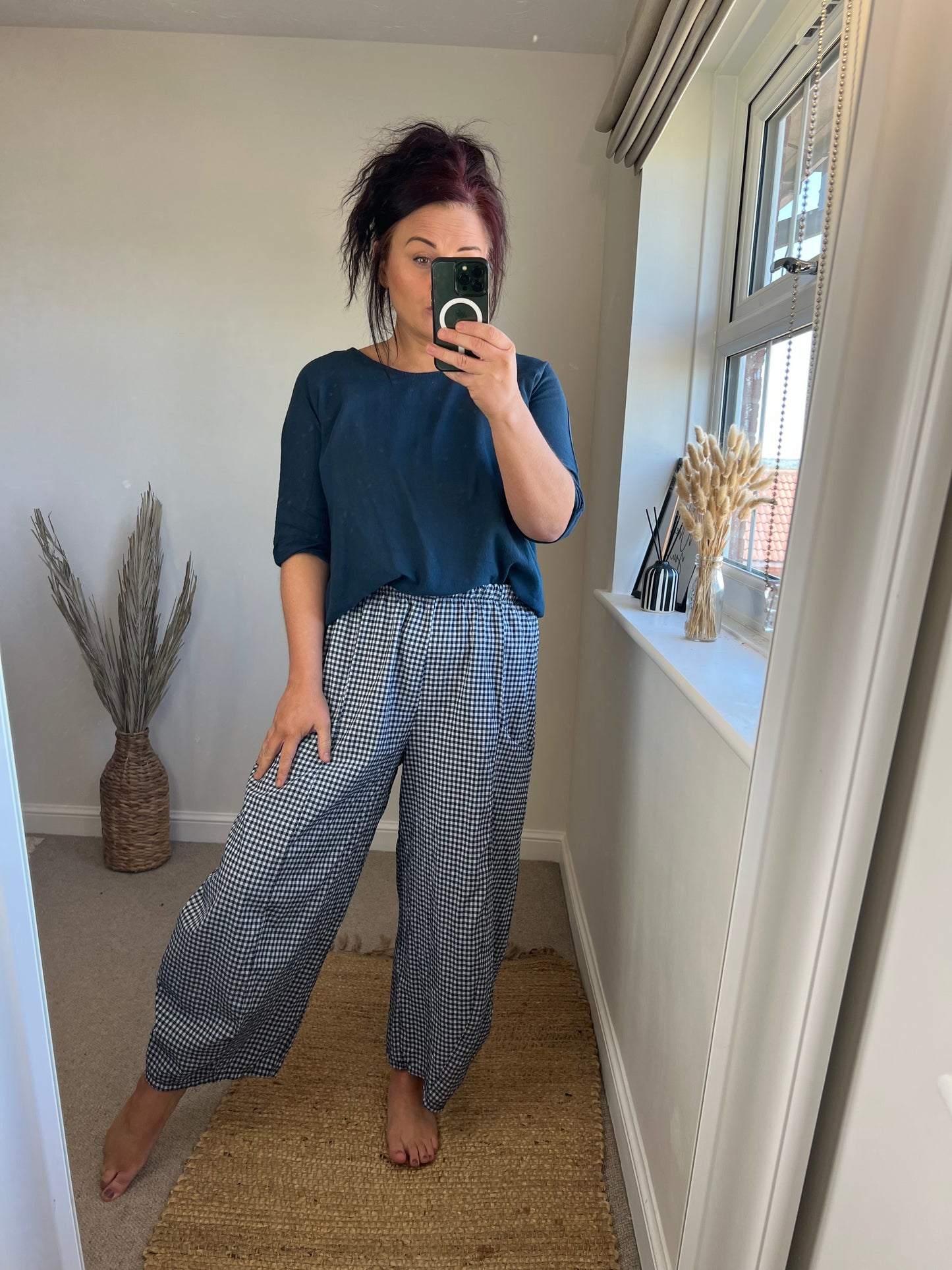 Plain Cotton Top - Navy