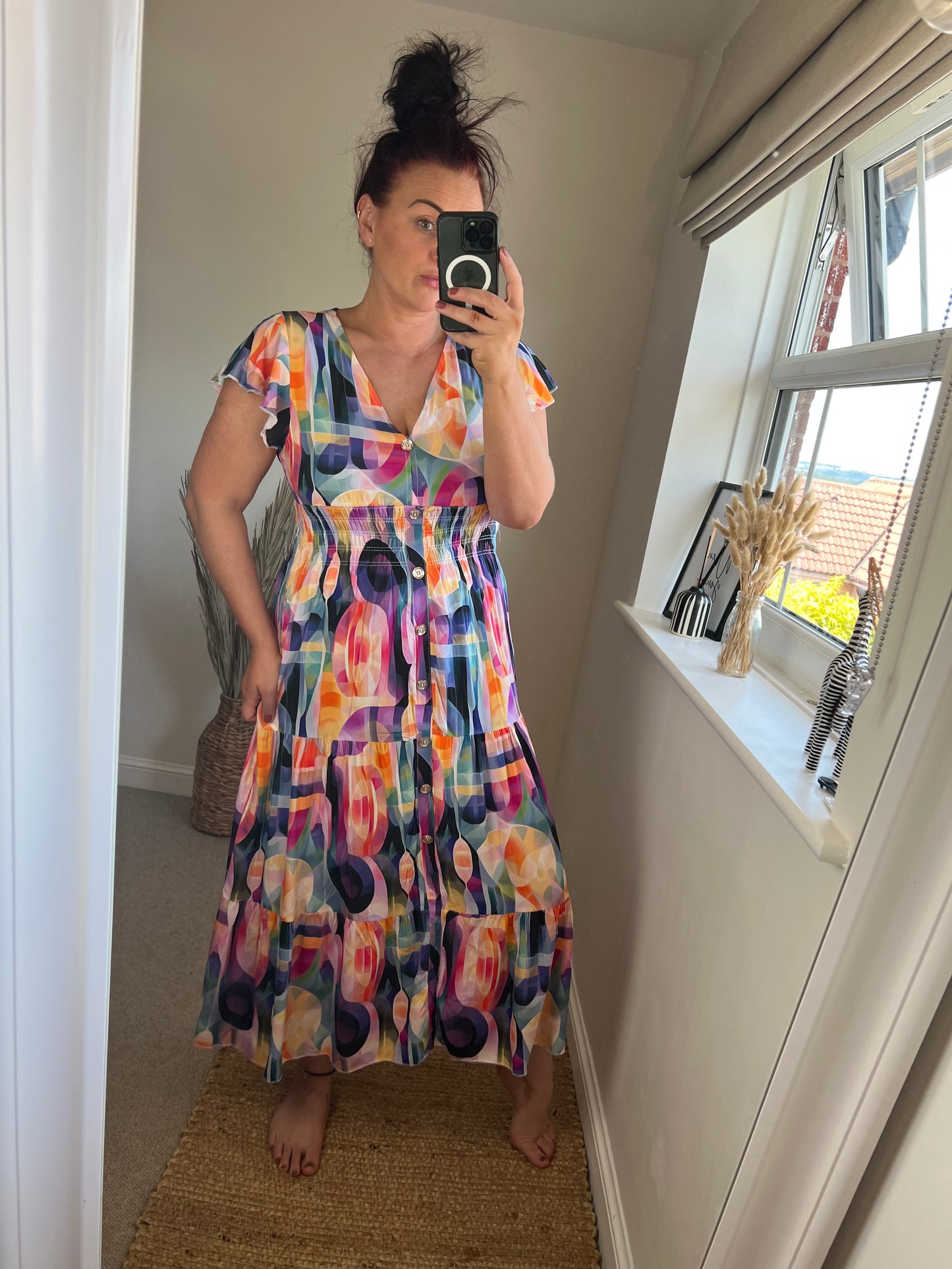 LOTTIE Maxi Button Dress with Pockets -  Retro