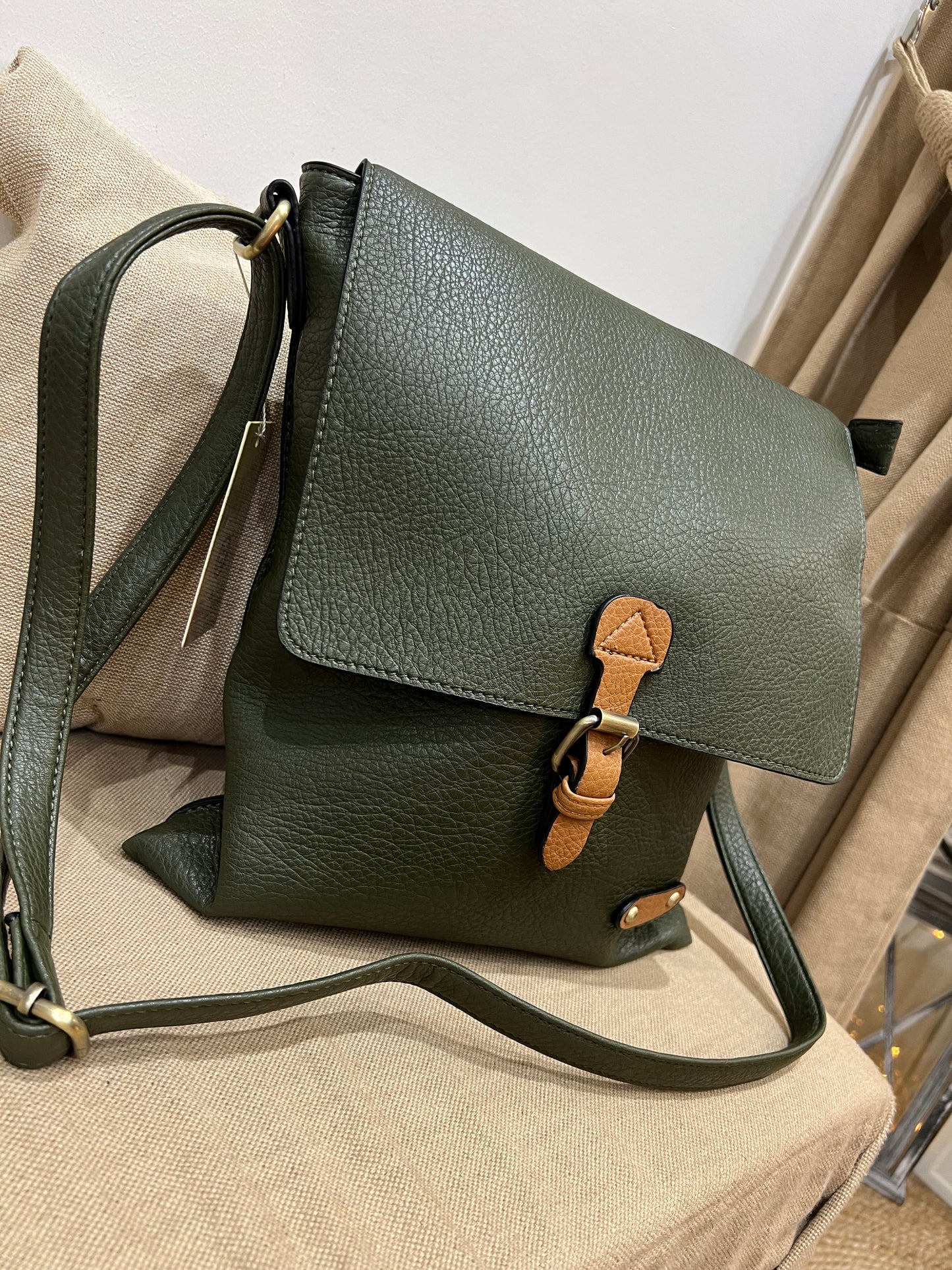 Satchel Crossbody Bag - Khaki