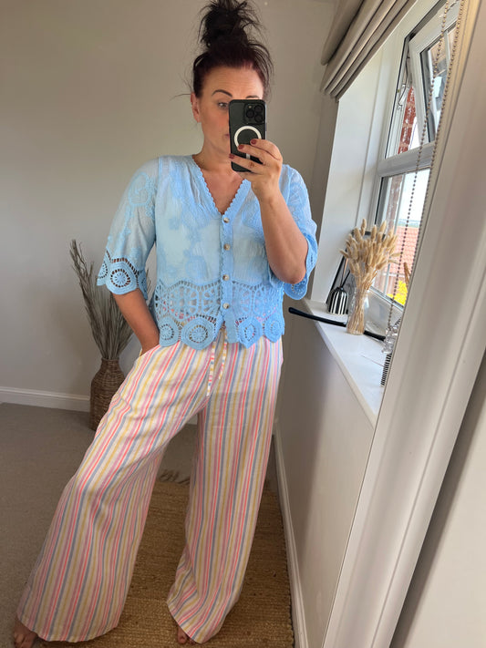 Stripe Linen Trousers
