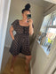 Shirred Waist Playsuit - Spotty Chocolate