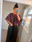 Puff Sleeve Jacket - Plum