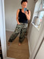 Camo Barrel Leg Trousers