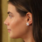 Peace Of Mine - Silver Plated Shell & Crystal Flower Earrings