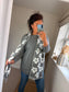 Jumper with Scarf - Grey
