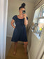 Shirred Waist Playsuit - Navy