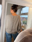 Button Back Batwing Fine Knit Jumper - Oatmeal