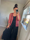 Crochet Open Cardi - Brick