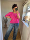 Plain Cotton Top - Cerise