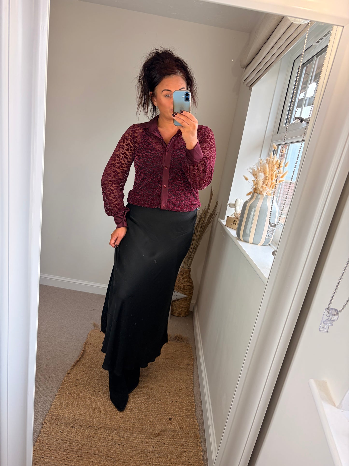 Satin Skirt - Black