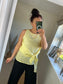 Linen Tie Top - Lemon