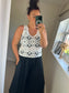Crochet Cropped Vest - White